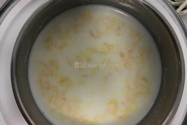 牛奶鸡蛋醪糟汤的做法图解3