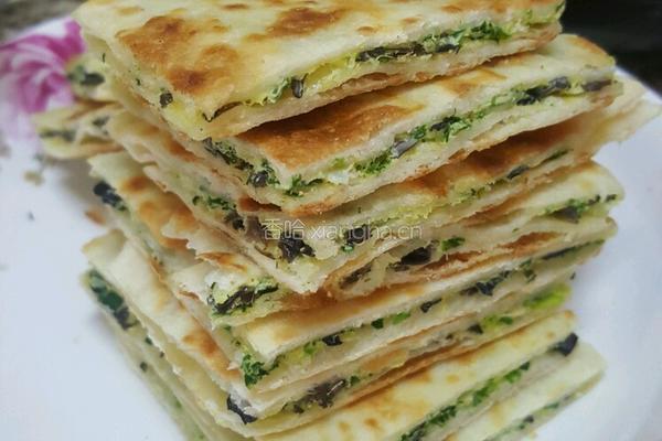 春季时令蔬菜之韭菜鸡蛋虾米饼的做法图解7