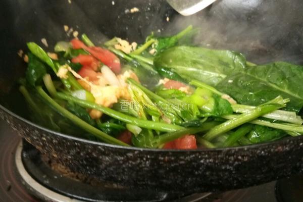 菠菜鸡蛋面的做法图解5