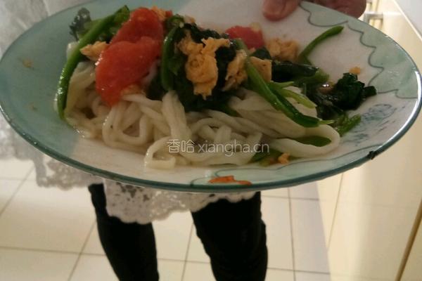 菠菜鸡蛋面的做法图解8