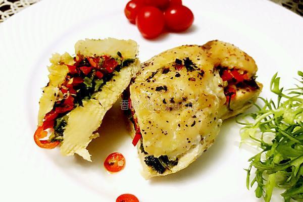 杭椒香菜烤鸡胸的做法图解9