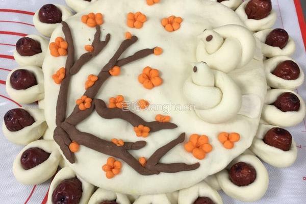 花样面食枣花糕-喜鹊登梅的做法图解9