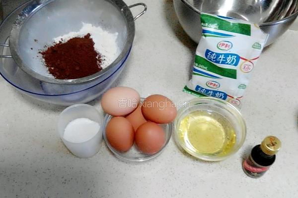 八寸可可戚风蛋糕的做法图解1