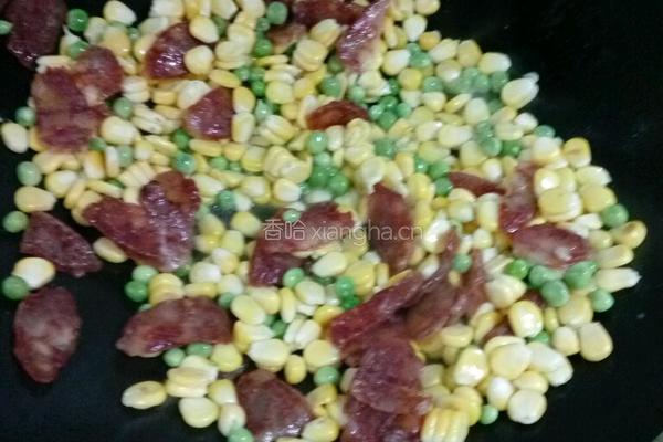 腊肠玉米麦豆饭（电压锅版）的做法图解3