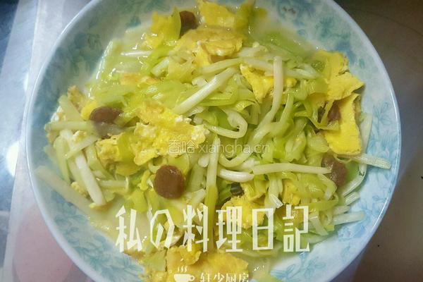 韭黄炒蛋加腊肠版的做法图解5