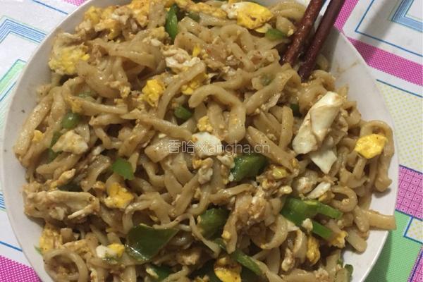 鸡蛋辣椒炒面(自制刀切面^)的做法图解19
