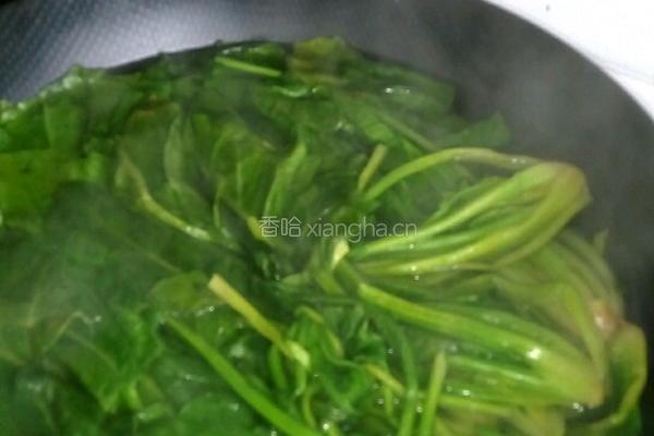卤肉菠菜的做法图解4