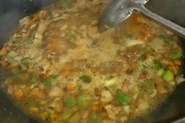 卤肉菠菜的做法图解12