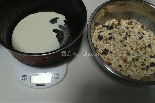 麦片果仁巧克力能量球的做法图解3