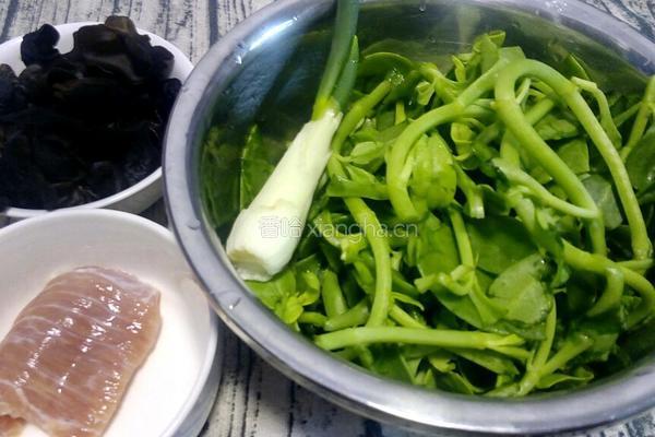 穿心莲炒肉的做法图解1
