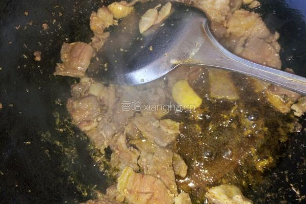 小炒青菜羊肉的做法图解3