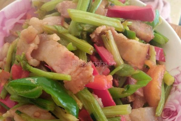 腊肉炒西芹的做法图解6