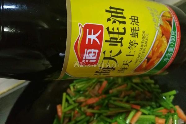 肉炒蒜台的做法图解8