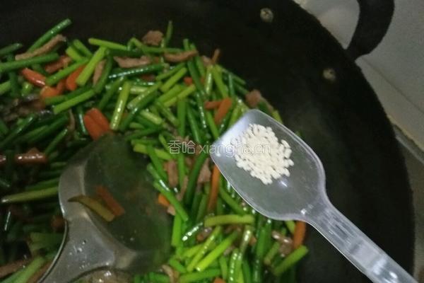 肉炒蒜台的做法图解11