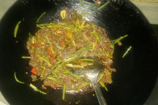 香菜小炒牛肉的做法图解9