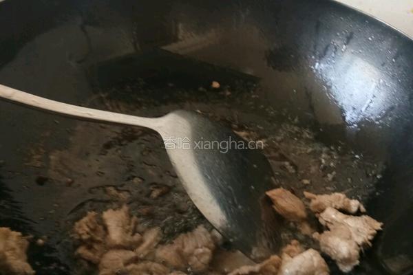 肉丝蒜苔的做法图解3