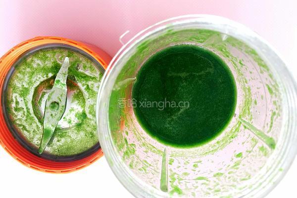 菠菜米粉泥辅食的做法图解3