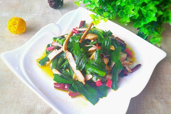 韭菜炒豆干的做法图解7