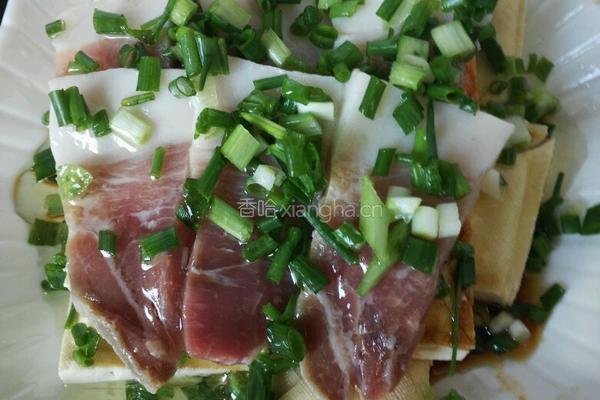 咸肉蒸白豆腐干的做法图解9
