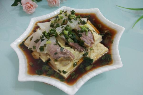 咸肉蒸白豆腐干的做法图解11
