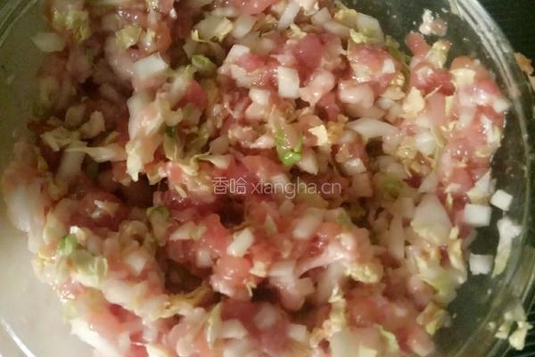 猪肉白菜饼的做法图解3