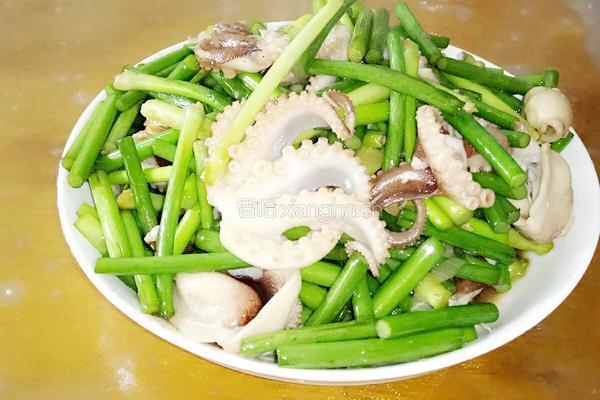 蒜薹炒八带的做法图解7