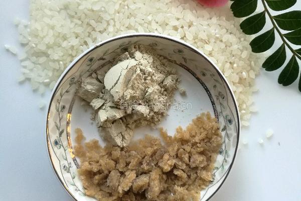 三七粉红糖补血粥的做法图解1