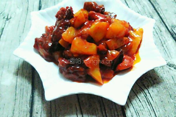 菠萝烧排骨的做法图解1