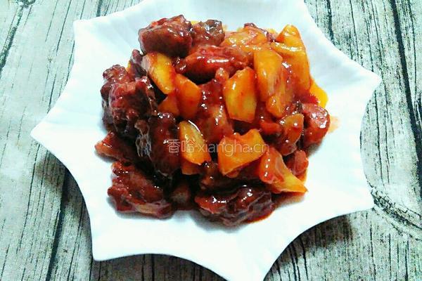 菠萝烧排骨的做法图解18