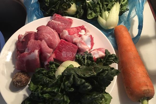 奶白菜龙骨汤的做法图解1