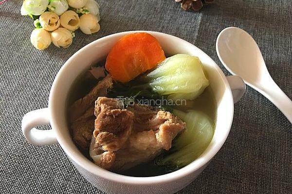 奶白菜龙骨汤的做法图解7