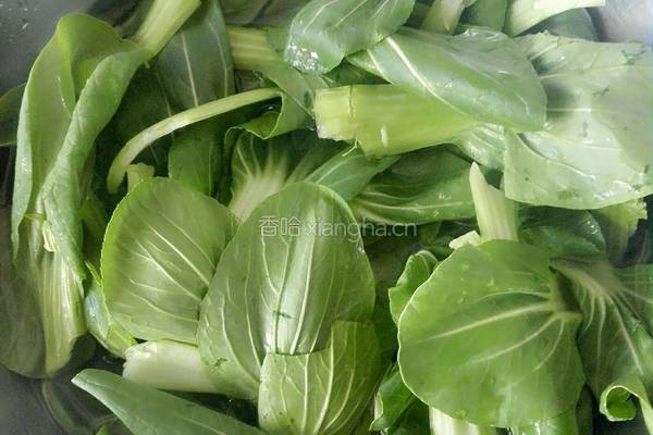 香菇油菜炒肉片的做法图解1