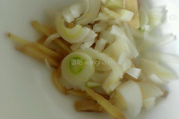 香菇油菜炒肉片的做法图解2