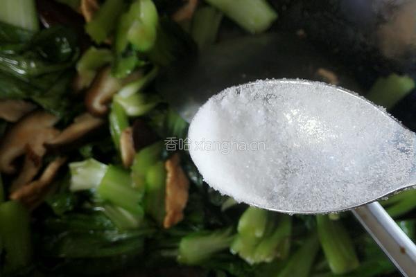 香菇油菜炒肉片的做法图解8