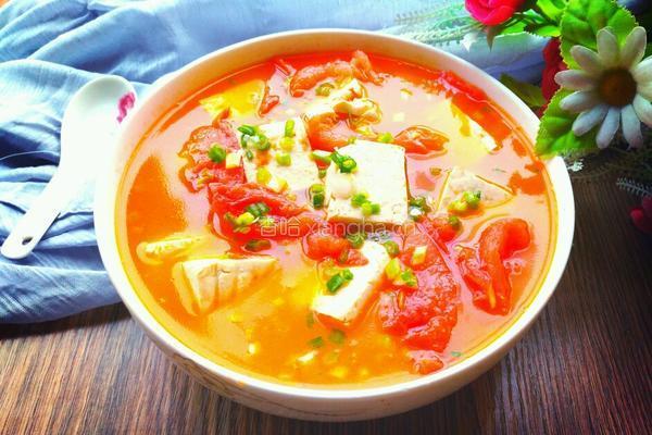 番茄豆腐汤的做法图解5