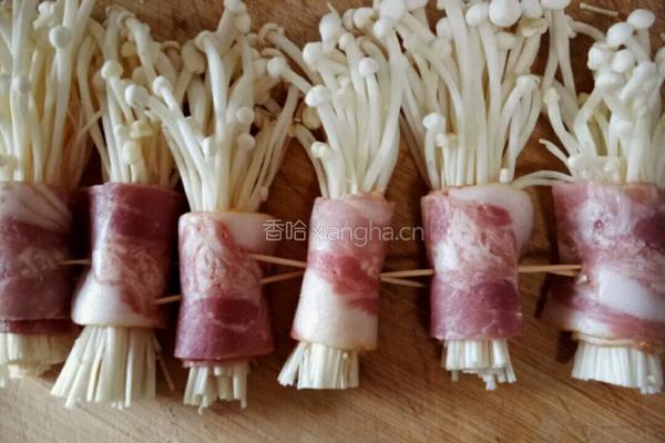 培根金针菇的做法图解5