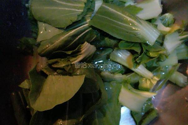 油菜烧面筋的做法图解1