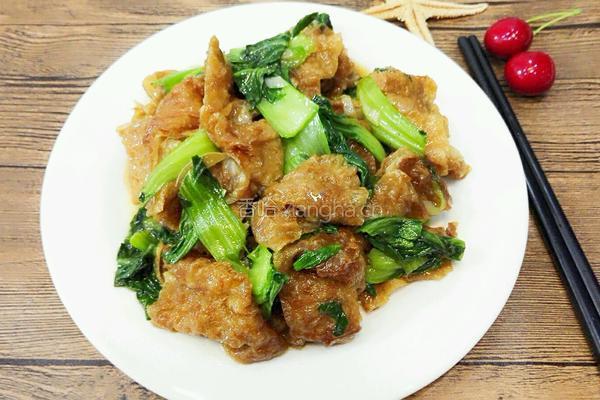 油菜烧面筋的做法图解11
