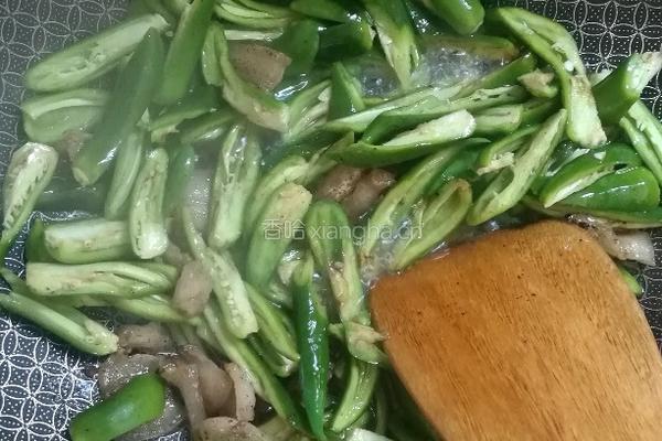 家常青椒炒肉的做法图解5