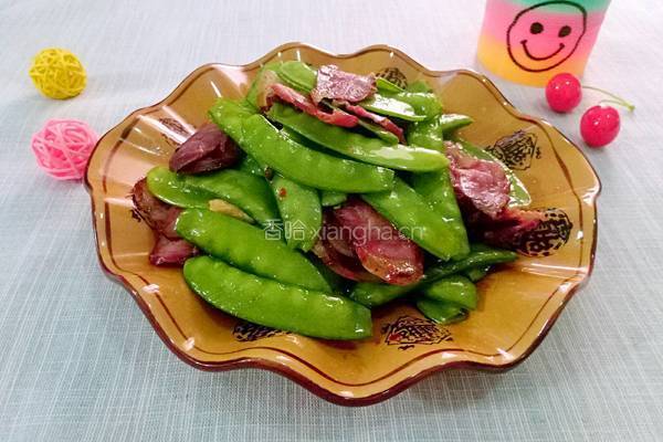 荷兰豆炒腊肠的做法图解9