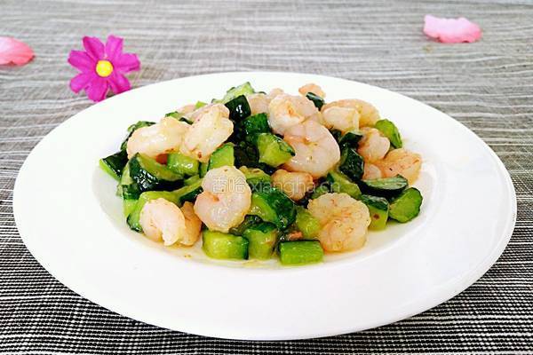 青瓜虾仁的做法图解8