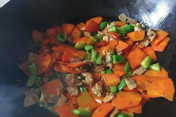 胡萝卜炒肉的做法图解8