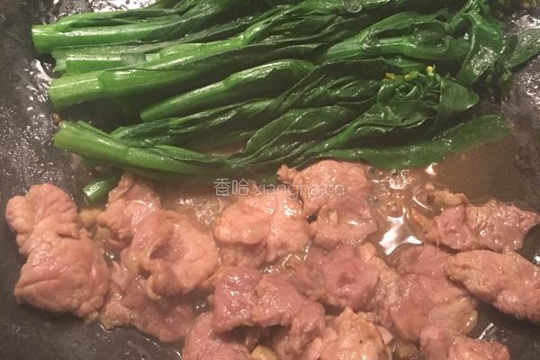 瘦肉炒菜心的做法图解6