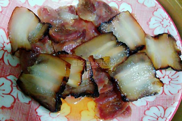 腊味炒泥蒿的做法图解2