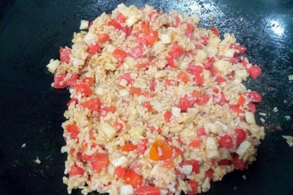 水果炒饭的做法图解9