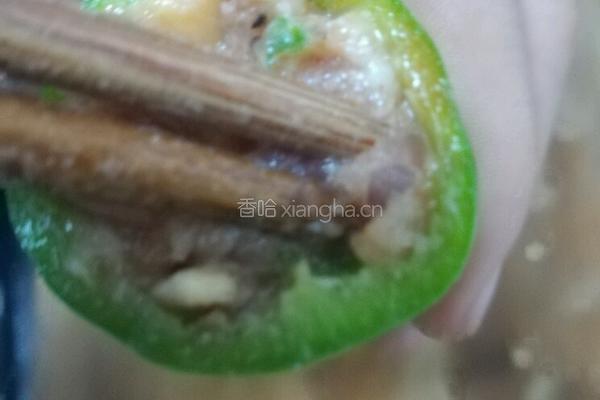 青椒酿肉的做法图解4