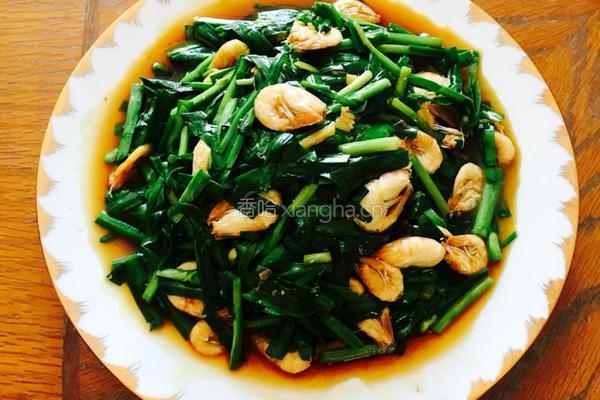 青虾炒韭菜的做法图解12