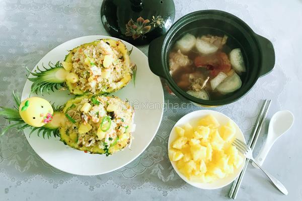 菠萝虾仁蛋炒饭的做法图解23