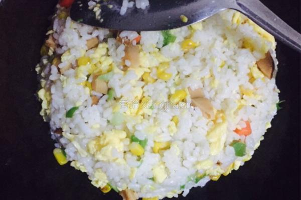 蔬菜蛋炒饭的做法图解9