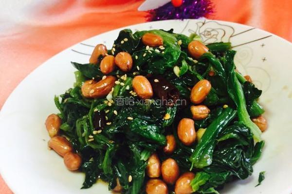 陈醋菠菜花生米的做法图解5
